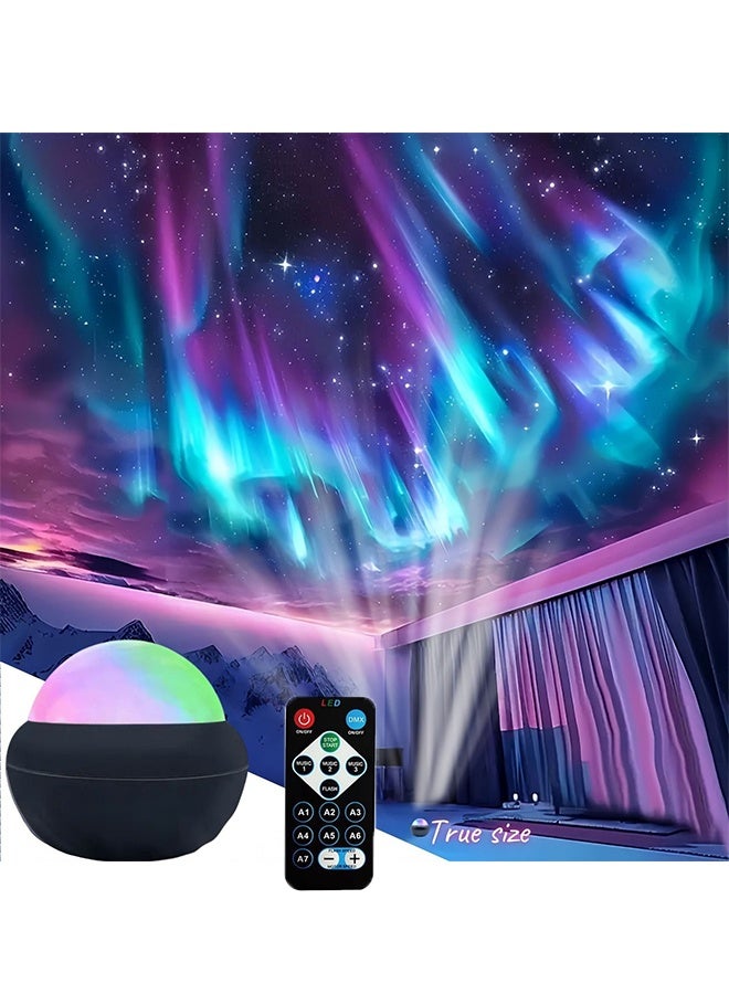 Northern Lights Projector with Multiple Effects of Galaxy Light Rotatable, Comes with A Remote Control for Game Rooms, Parties, Light Projector for Bedroom, led Light Projector for Room Home Decorations - Image 1